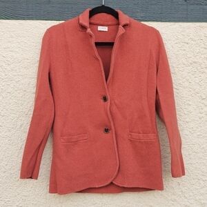 J. Crew sweater blazer red-orange heather SEE MEASUREMENTS